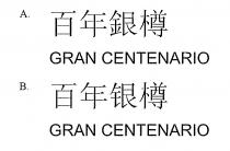 GRAN CENTENARIO 百年銀樽 GRAN CENTENARIO 百年银樽