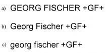 GEORG FISCHER +GF+ Georg Fischer +GF+ georg fischer +GF+