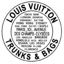 LOUIS VUITTON TRUNKS & BAGS TOKYO ROME LONDON GENEVA SHANGHAI SAIPAN HONG KONG SYDNEY NEW YORK SAINT-TROPEZ PARIS_IOI, AVENUE DES CHAMPS-ELYSEES LOS ANGELES BANGKOK HONOLULU NICE MEXICO OSAKA LAS VEGAS MOSCOW MILANO FLORENCE