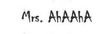 Mrs. AhAAhA