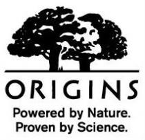 ORIGINS Powered by Nature. Proven by Science.
