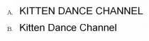 KITTEN DANCE CHANNEL Kitten Dance Channel