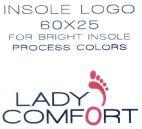 LADY COMFORT INSOLE LOGO 60X25 FOR BRIGHT INSOLE PROCESS COLORS