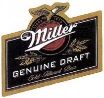 MILLER GENUINE DRAFT Cold Filtered Beer Since 1855