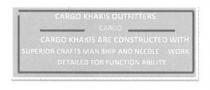 CARGO KHAKIS OUTFITTERS CARGO CARGO KHKIS ARE CONSTRUCTED WITH SUPERIOR CRAFTS MAN SHIP AND NEEDLE WORK DETAILED FOR FUNCTION ABILITY