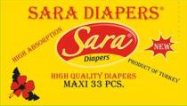 SARA DIAPERS HIGH ABSORPTION SARA Diapers NEW PRODUCT OF TURKEY HIGH QUALITY DIAPERS MAXI 33PCS