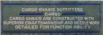CARGO KHAKIS OUTFITTERS CARGO CARGO KHAKIS ARE CONSTRUCTED WITH SUPERIOR CRAFTSMANSHIP AND NEEDLEWORK DETAILED FOR FUNCTION ABILITY