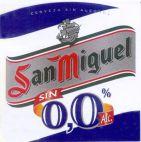 SAN MIGUEL sin 0,0 alc. cerveza sin alcohol