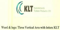 KLT Automotive & Tubular Products LTD Three Vertical Arcs with letters KLT