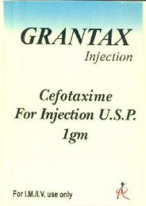 GRANTAX Injection Cefotaxime For Injection U.S.P.1gm