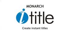MONARCH i title Create instant titles