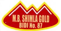 M.B. Shimla gold bidi no 87