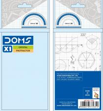 DOMS X1 Crystal Protractor Packaging