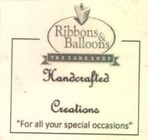Ribbons & Balloons THE CAKE SHOP Handcrafted Creations 