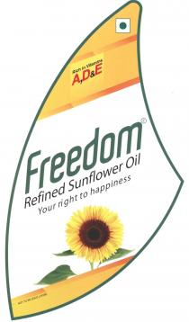 Rich in vitamins A,D & E Freedom Refined sunflower oil freedom to eat, freedom to enjoy