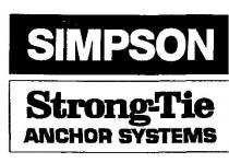 SIMPSON STRON-TIE ANCHOR SYSTEM