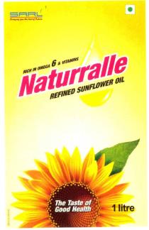 RICH IN OMEGA 6 & VITAMINS Naturralle FEFINED SUNFLOWER OIL The Taste of Good Health 500 ml