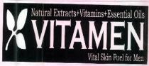 Natural Extracts+ Vitamins+Essential Oils VITAMEN Vital Skin Fuel For Men