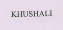 KHUSHALI