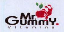 MR. GUMMY VITAMINS, PINK FLOWER AND TWO GREEN LEAVES
