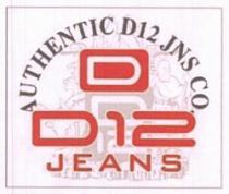 D12 JEANS, AUTHENTIC D12 JNS CO., D