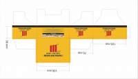 IMAGE CONTAINS AN ART WORK AND M MABU TIRE SEAL QUICK SEAL INSERTS AND COLOURS ARE RED, YELLOW AND BLACK