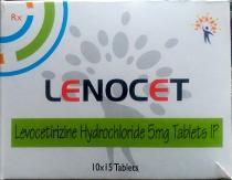 Lenocet levocetirizine hydrochloride 5mg tablets IP