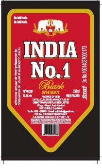 CDL INDIA NO.1 BLACK WHISKY
