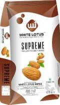 WHITE LOTUS SUPREME PURE AND NUTRITIOUS ALMONDS OF WLI IN BROWN COLOURED HEXAGON