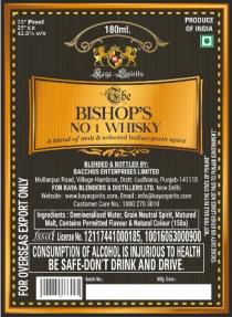 KAYA SPIRITS THE BISHOP'S NO.1 WHISKY