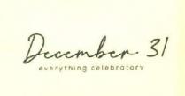 December 31 everything celebratory