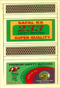 SAFAL KA 233 SAFETY MATCHES SUPER QUALITY