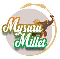 The words Mysuru Millet with Elephant and Millet at background