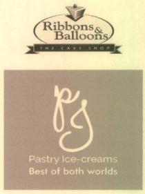 Ribbons & Balloons THE CAKE SHOP Pastry Ice-creams Best of both worlds