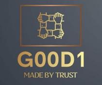 Artistically written G00D1;MADE BY TRUST