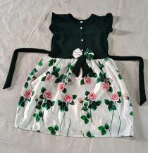 K1 GREEN FLORAL WITH DESIGN OF BABY FROCK