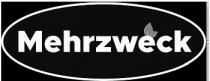 Mehrzweck with oval device along with a leaf logo all as label in black and white