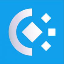 Graphically modified letter C with diamond devices