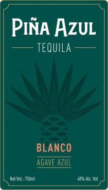 PINA AZUL TEQUILA BLANCO AGAVE AZUL
