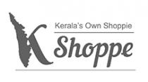 K shoppe in artistic style;tagline Kerala's Own Shoppie