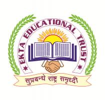 Ekta Educational Trust -1. This logo inspires people to shine like the sun;help of knowledge. 2. The hands sho