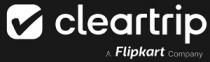 cleartrip with tick design Logo and;black back ground
