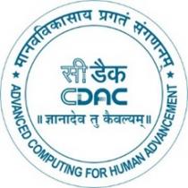 CDAC Advanced Computing for Human Advancement Single colour round design