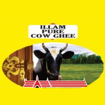 ILLAM PURE COW GHEE WITH AN IMAGE OF A COW