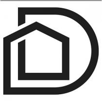 Home;letter D aligned with outline of Home