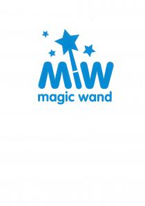 MW magic wand. Il logo è composto da una M ed una W maiuscole tra le quale è posizionata una MW magic wand. logo è composto da una M ed una W maiuscole tra le quale è posizionata una bacchetta magica composta da un bastoncino ed una stella, intorno alla quale ve ne sono altre 3 più piccole. Sotto M e W si trova la scritta per esteso magic wand in minuscolo. MW magic wand. Il logo è composto da una M ed una W maiuscole tra le quale è posizionata una