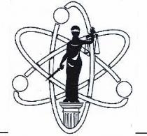 marchio è costituito di tre ellissi, ciascuna con una sfera, che si intrecciano a formare il simbolo dell atomo. All interno dell ellissi marchio è costituito di tre ellissi, ciascuna con una sfera, che si intrecciano a formare il simbolo dell atomo. All interno dell ellissi verticale centrale è posizionata una figura rappresentante in modo stilizzato la dea della giustizia, la quale si presenta bendata con una mano che regge una bilancia e l altra che regge una spada. La figura della dea è collocata su un capitello posizionata su una porzione di colonna. Il marchio può essere rappresentato in qualsiasi dimensione e variazione di colore Il marchio è costituito di tre ellissi, ciascuna con una sfera, che si intrecciano a formareil simbolo dell atomo. All interno dell ellissi