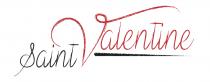 SAINT VALENTINE . Il marchio consiste nella immagine grafica stilizzata della scritta Saint Valentine in italiano San Valentino ove la SAINT VALENTINE . marchio consiste nella immagine grafica stilizzata della scritta Saint Valentine in italiano San Valentino ove la parola Saint è in colore nero e caratteri di fantasia e la parola Valentine è in colore rosso ed in caratteri di fantasia con segno di sottolineatura in nero delle sue lettere esclusione della lettera V di dimensioni maggiori rispetto alle altre. marchio figurativo SAINT VALENTINE . Il marchio consiste nella immagine grafica stilizzata della scritta Saint Valentine in italiano San Valentino ove la