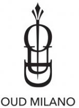 marchio è costituito dalla dicitura OUD MILANO sovrastata da una figura costituita dalle lettere O, U, D in caratteri marchio è costituito dalla dicitura OUD MILANO sovrastata da una figura costituita dalle lettere O, U, D in caratteri di fantasia poste in verticale e tra loro intersecate. La lettera D di questa figura è posizionata rovesciata di novanta gradi in senso orario. Le tre lettere O, U e D sono attraversate in senso verticale da una figura a forma di spilla. Il marchio è costituito dalla dicitura OUD MILANO sovrastata da una figura costituita dalle lettere O, U, D in caratteri