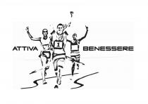 Marchio con tre persone stilizzate su un sentiero che giungono all arrivo con le braccia alzate, di cui il primo ha Marchio con tre persone stilizzate su un sentiero che giungono all arrivo con le braccia alzate, di cui primo ha il numero 1 sulla pettorina. Ai lati, la parola ATTIVA sulla sinistra e la parola BENESSERE sulla destra. Marchio con tre persone stilizzate su un sentiero che giungono all arrivo con le braccia alzate, di cui il primo ha